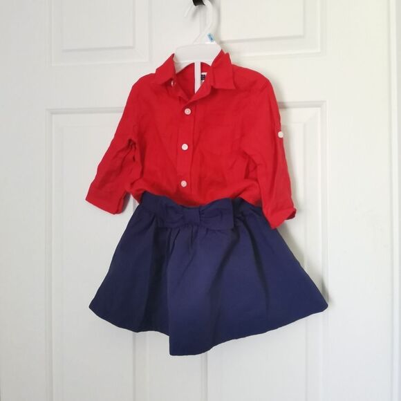 Janie & Jack 2 piece girls set size 6-12 m - Picture 2 of 9